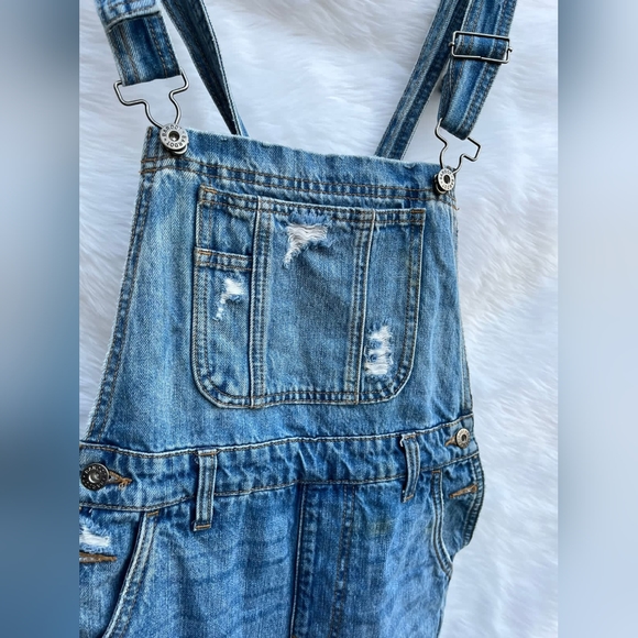 Bardot Denim Rugged Dungaree Jumpsuit - Picture 6 of 10